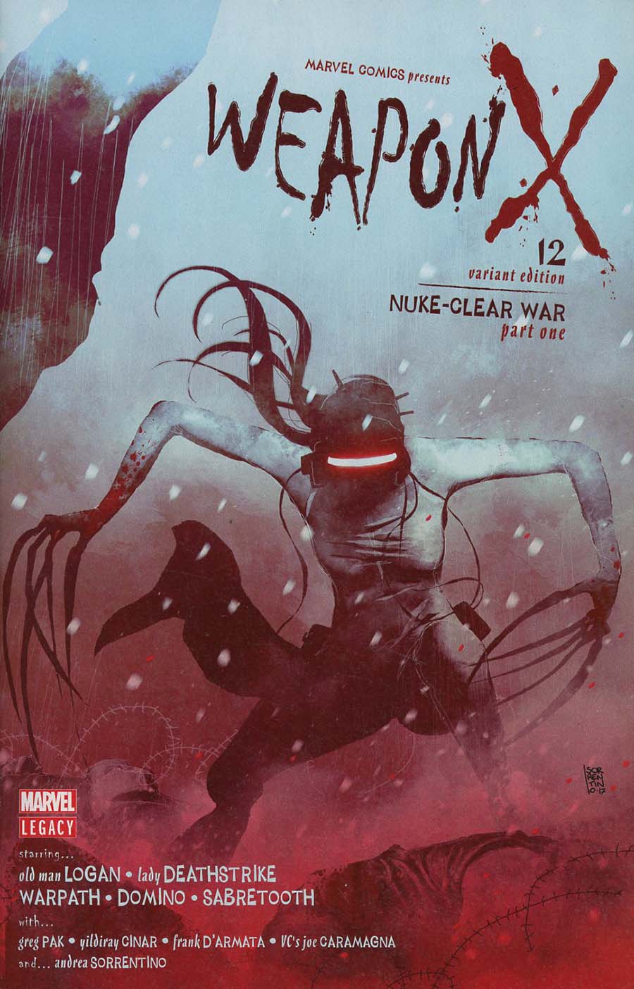 Weapon X Vol 3 #12 Cover E Incentive Andrea Sorrentino Variant Cover (Marvel Legacy Tie-In)