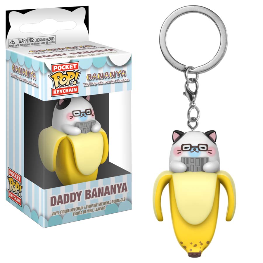 POP Bananya Daddy Bananya Vinyl Figure Pocket Keychain