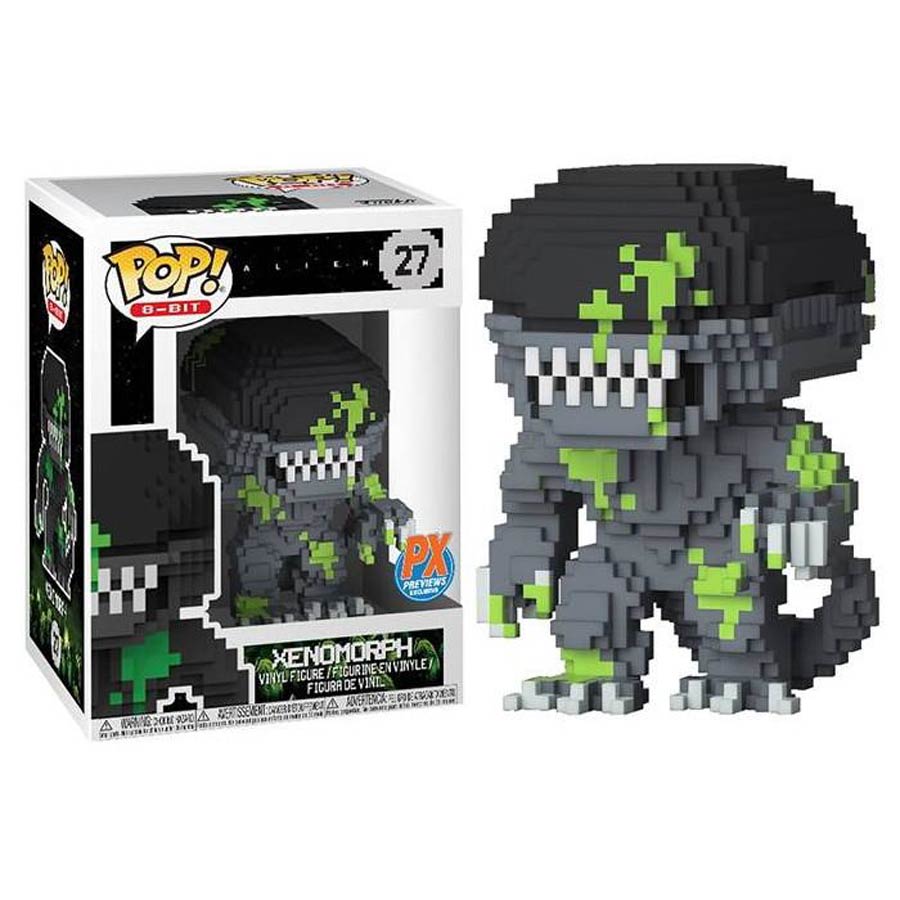 POP 8-Bit Horror Alien Xenomorph Blood Splattered Previews Exclusive Vinyl Figure