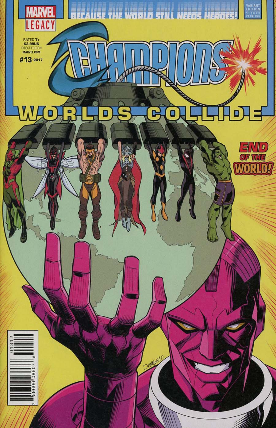 Champions (Marvel) Vol 2 #13 Cover F 2nd Ptg Variant Dan Mora Cover (Worlds Collide Part 2)(Marvel Legacy Tie-In)