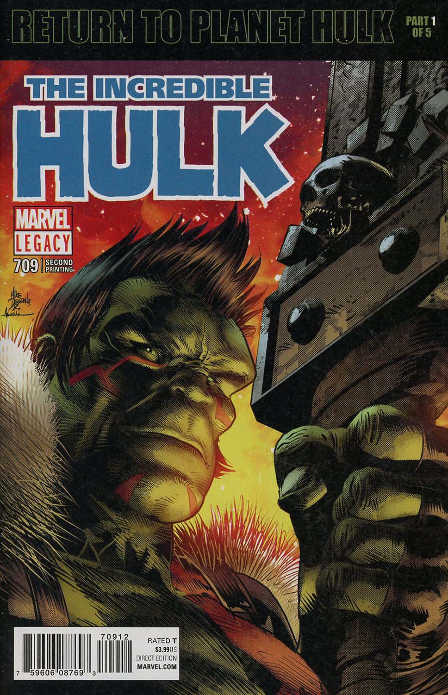 Incredible Hulk Vol 4 #709 Cover E 2nd Ptg Variant Mike Deodato Jr Cover (Marvel Legacy Tie-In)