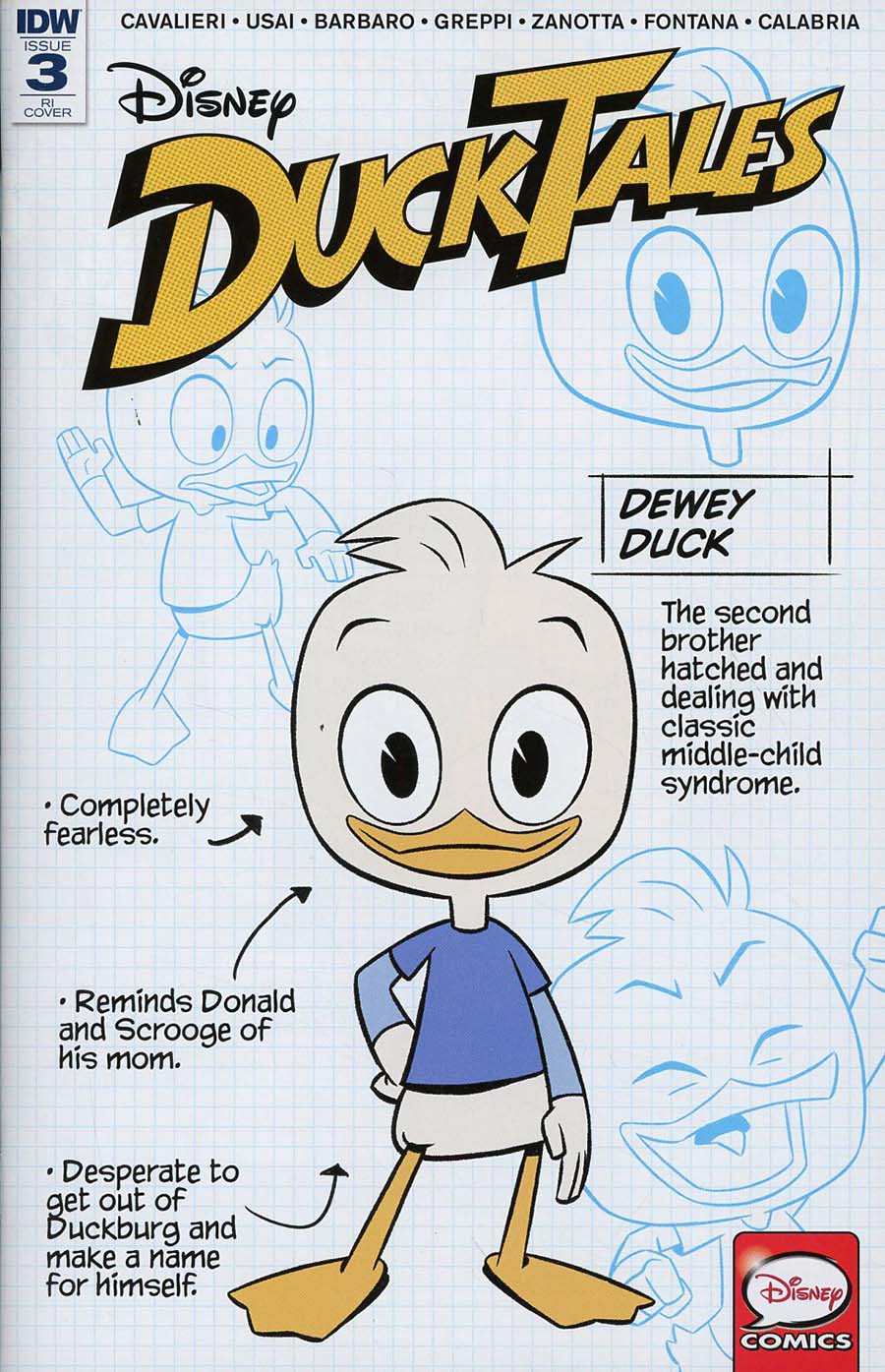 Ducktales Vol 4 #3 Cover C Incentive Blueprint Character-Focused Variant Cover