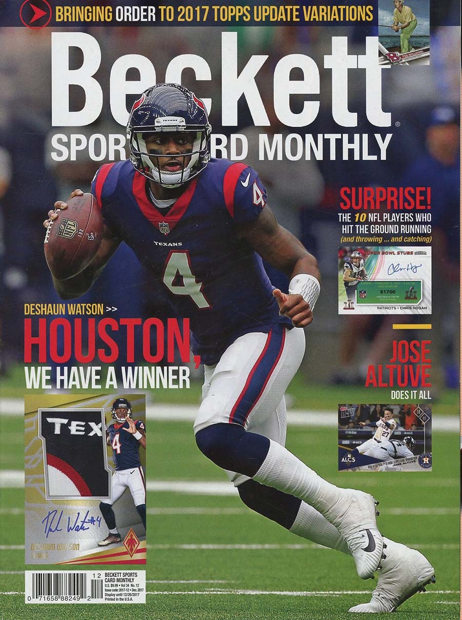 Beckett Sports Card Monthly Vol 34 #12 December 2017