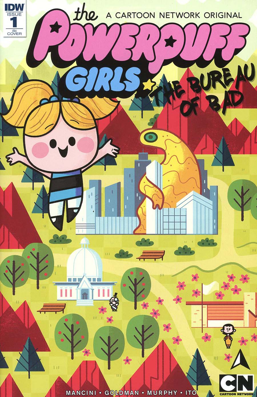 Powerpuff Girls Bureau Of Bad #1 Cover C Incentive Andrew Kolb Variant Cover