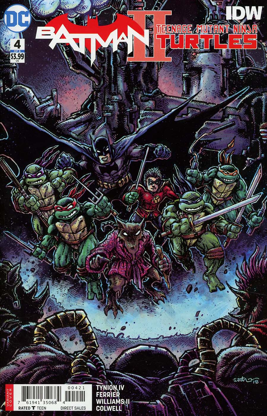 Batman Teenage Mutant Ninja Turtles II #4 Cover B Variant Kevin Eastman Cover