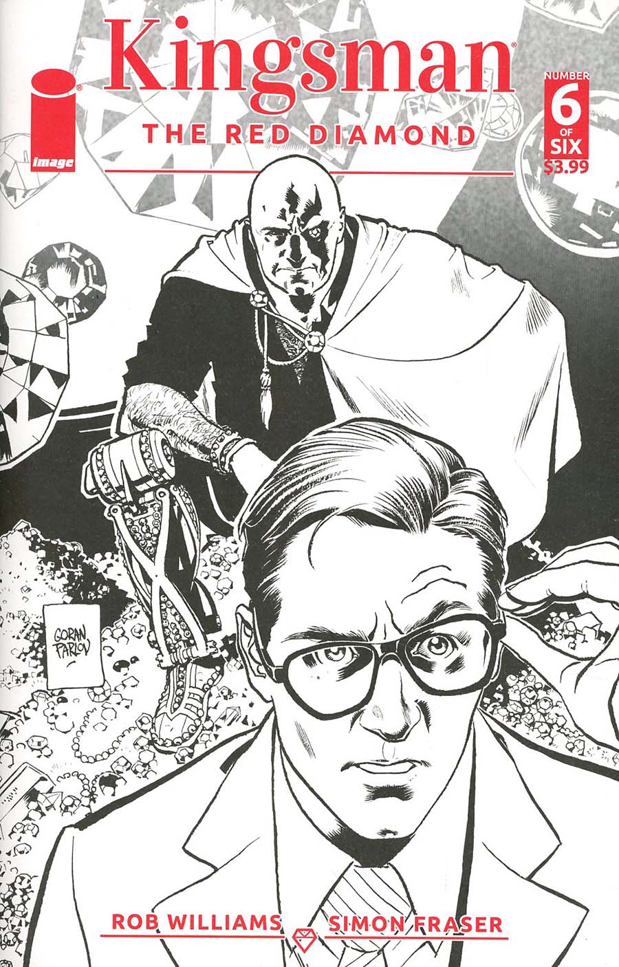 Kingsman Red Diamond #6 Cover B Variant Goran Parlov Sketch Cover