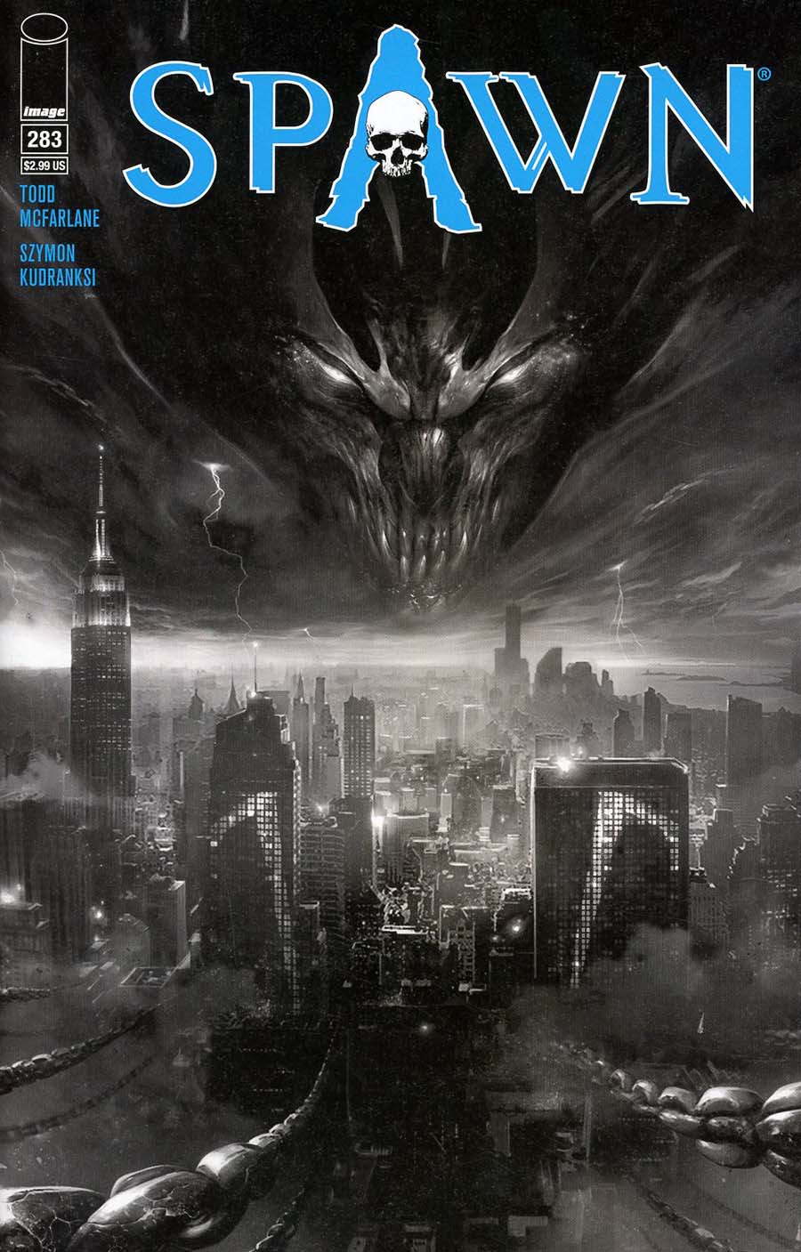 Spawn #283 Cover B Regular Francesco Mattina B&W cover