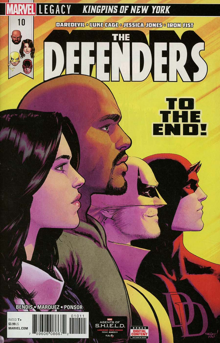 Defenders Vol 5 #10 Cover A Regular David Marquez Cover (Marvel Legacy Tie-In)