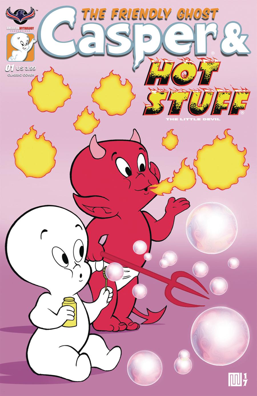 Casper And Hot Stuff #1 Cover B Variant Mike Wolfer Bubbles Cover