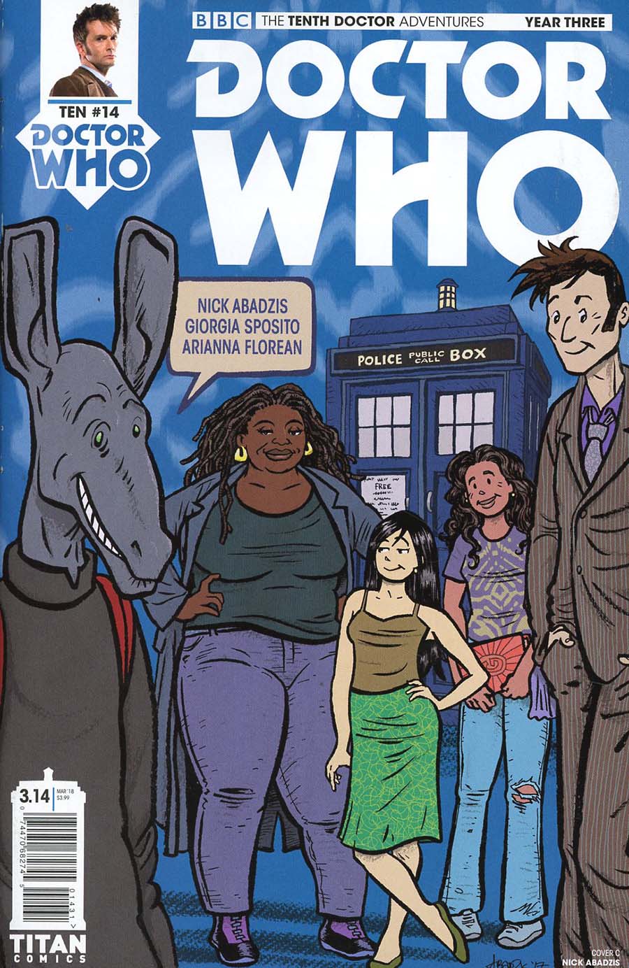 Doctor Who 10th Doctor Year Three #14 Cover C Variant Nick Abadzis Cover