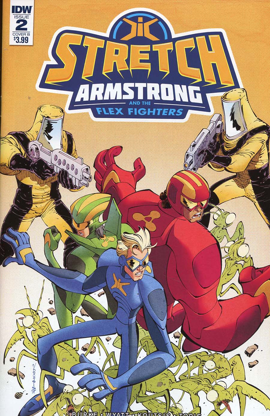 Stretch Armstrong And The Flex Fighters #2 Cover B Variant Nikos Koutsis Cover