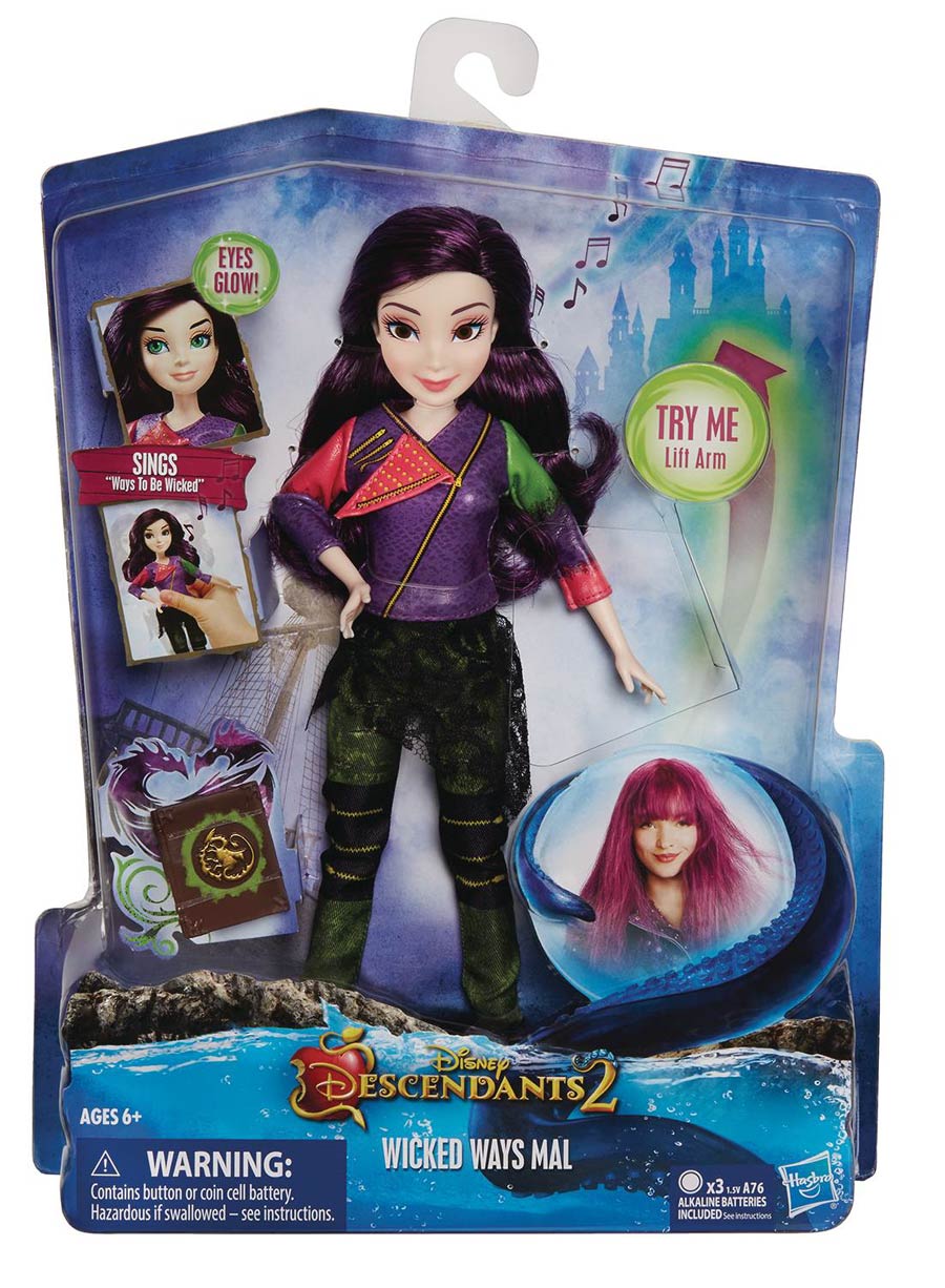 Disney Descendants 2 Wicked Ways Mal Fashion Doll Case