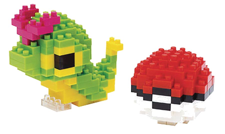 Nanoblock Pokemon Block Set - Caterpie & Pokeball