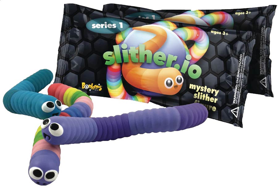 Slitherio Bendable Figure Blind Mystery Box 24-Piece Display