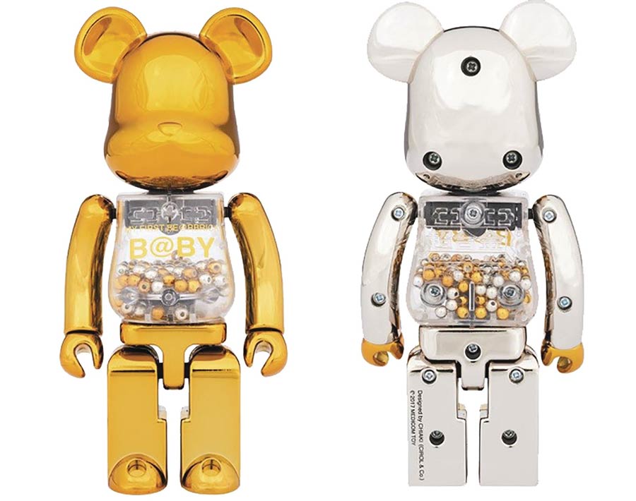 Super Alloyed My First Bearbrick 2-Pack - Gold & Silver
