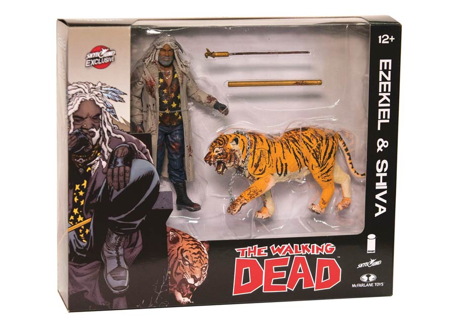 Walking Dead Ezekiel & Shiva All Out War 2-Pack Action Figure Bloody Version