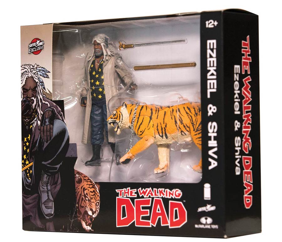 Walking Dead Ezekiel & Shiva All Out War 2-Pack Action Figure Color Version