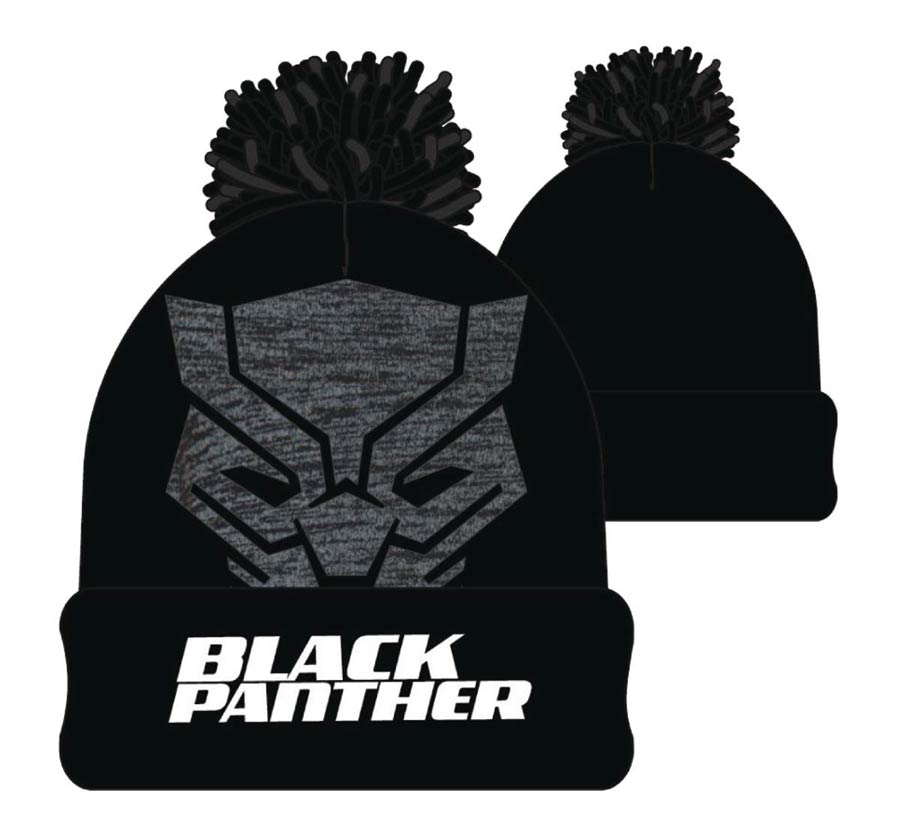 Marvel Black Panther Cuff Pom Beanie