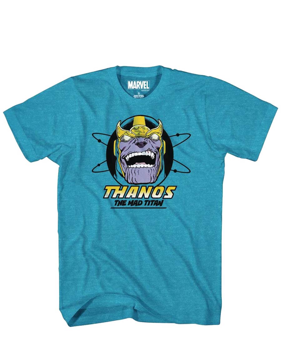 Marvel Thanos Teeth Previews Exclusive Sapphire Heather T-Shirt Large