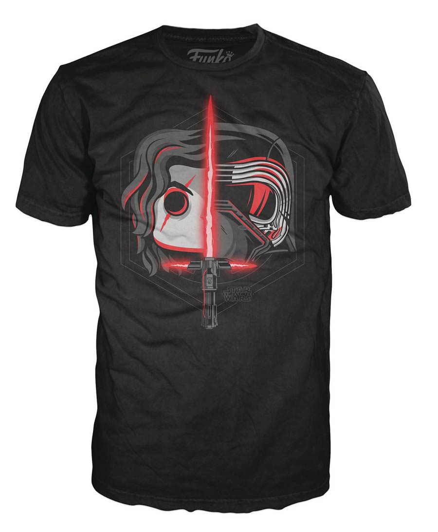 POP Tees Kylo Ren Head Split T-Shirt X-Small