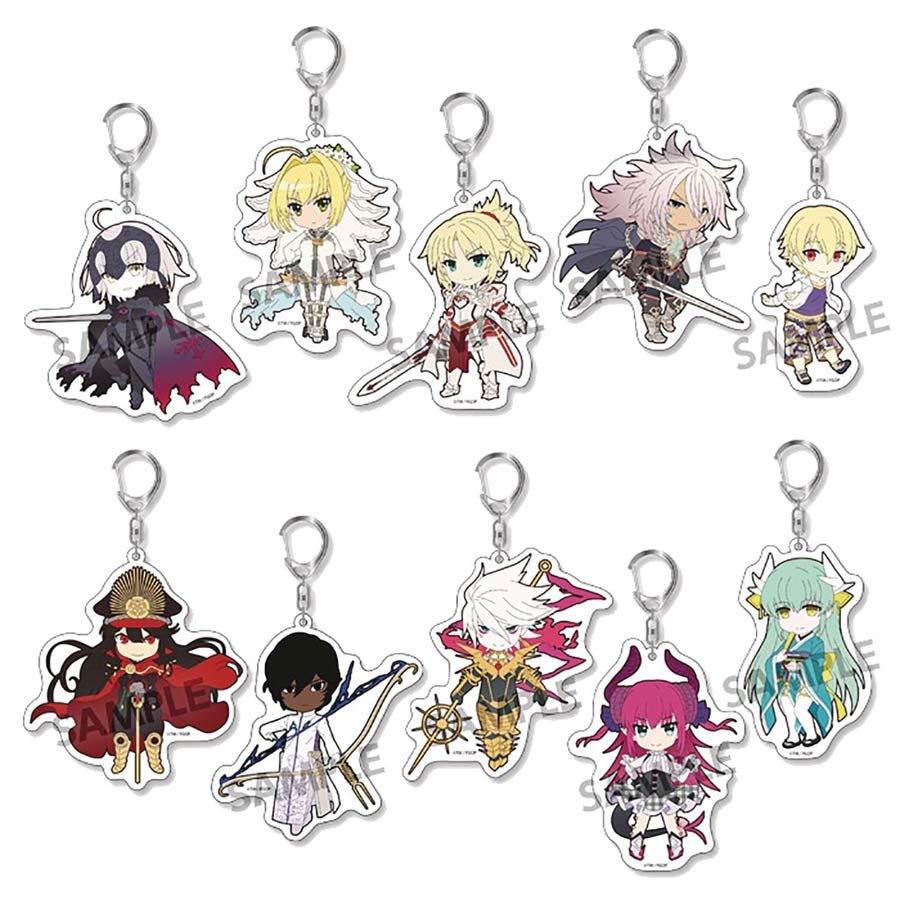 Fate Grand Order Pikuriru Vol 3 Trading Keychain 10-Piece Display