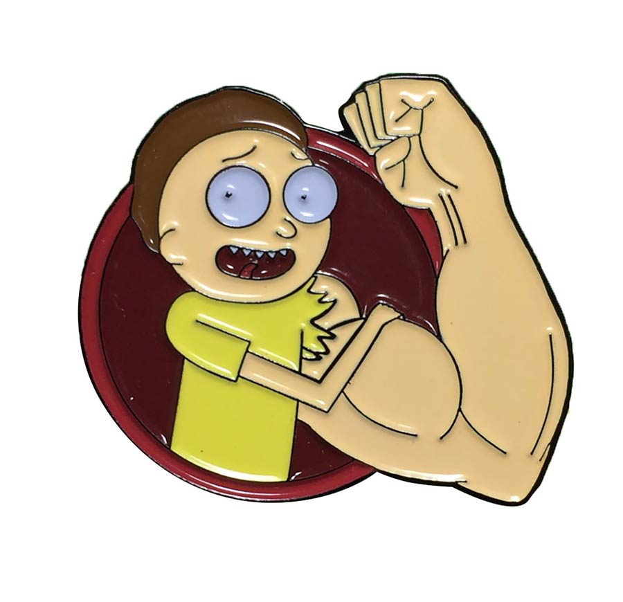 Rick And Morty Lapel Pin - Buff Arm Morty