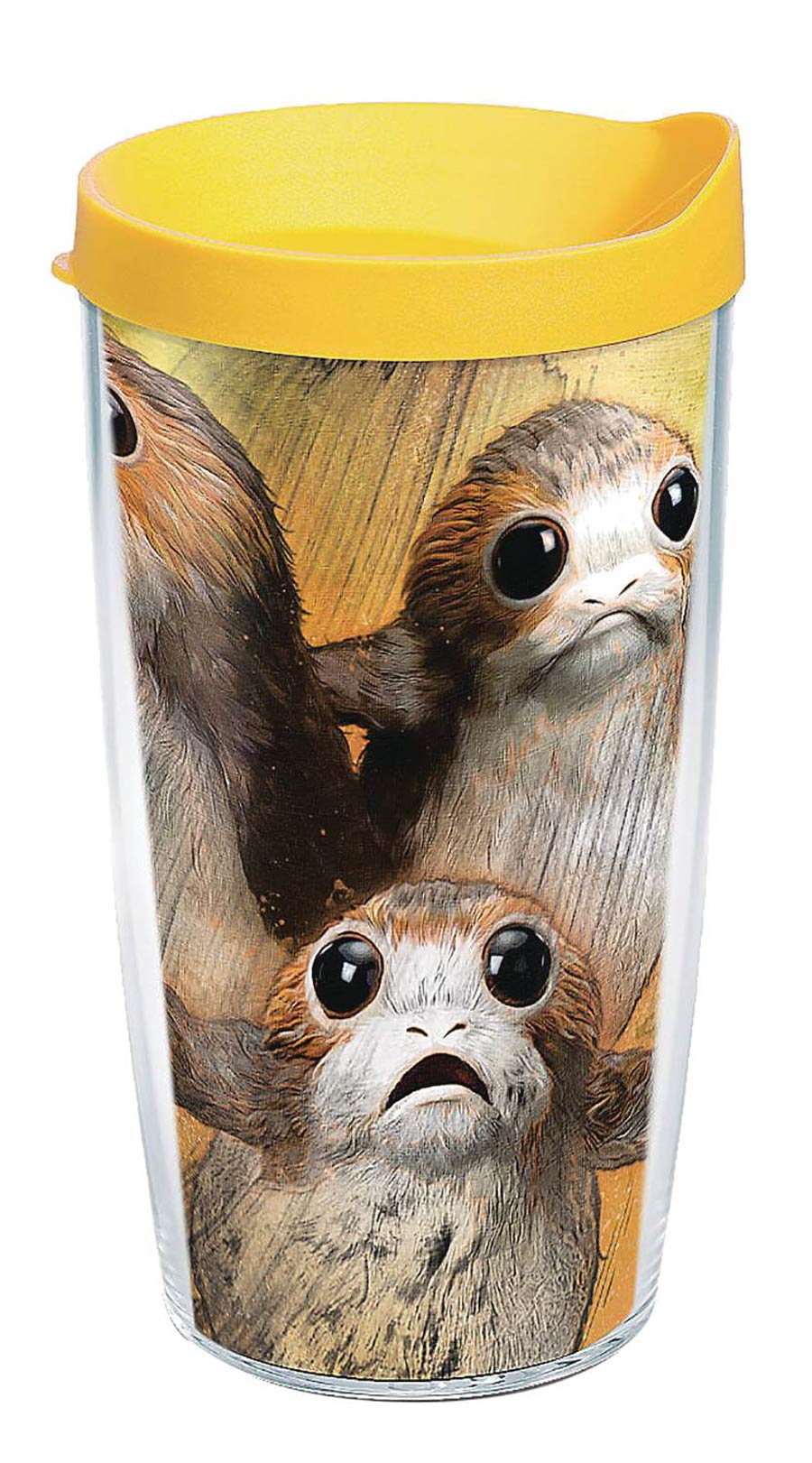 Star Wars Episode VIII The Last Jedi Porg 16-Ounce Tumbler With Yellow Lid