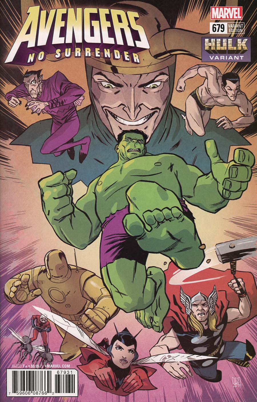 Avengers Vol 6 #679 Cover B Variant Ramon Perez Hulk Smash Cover (No Surrender Part 5)(Marvel Legacy Tie-In)