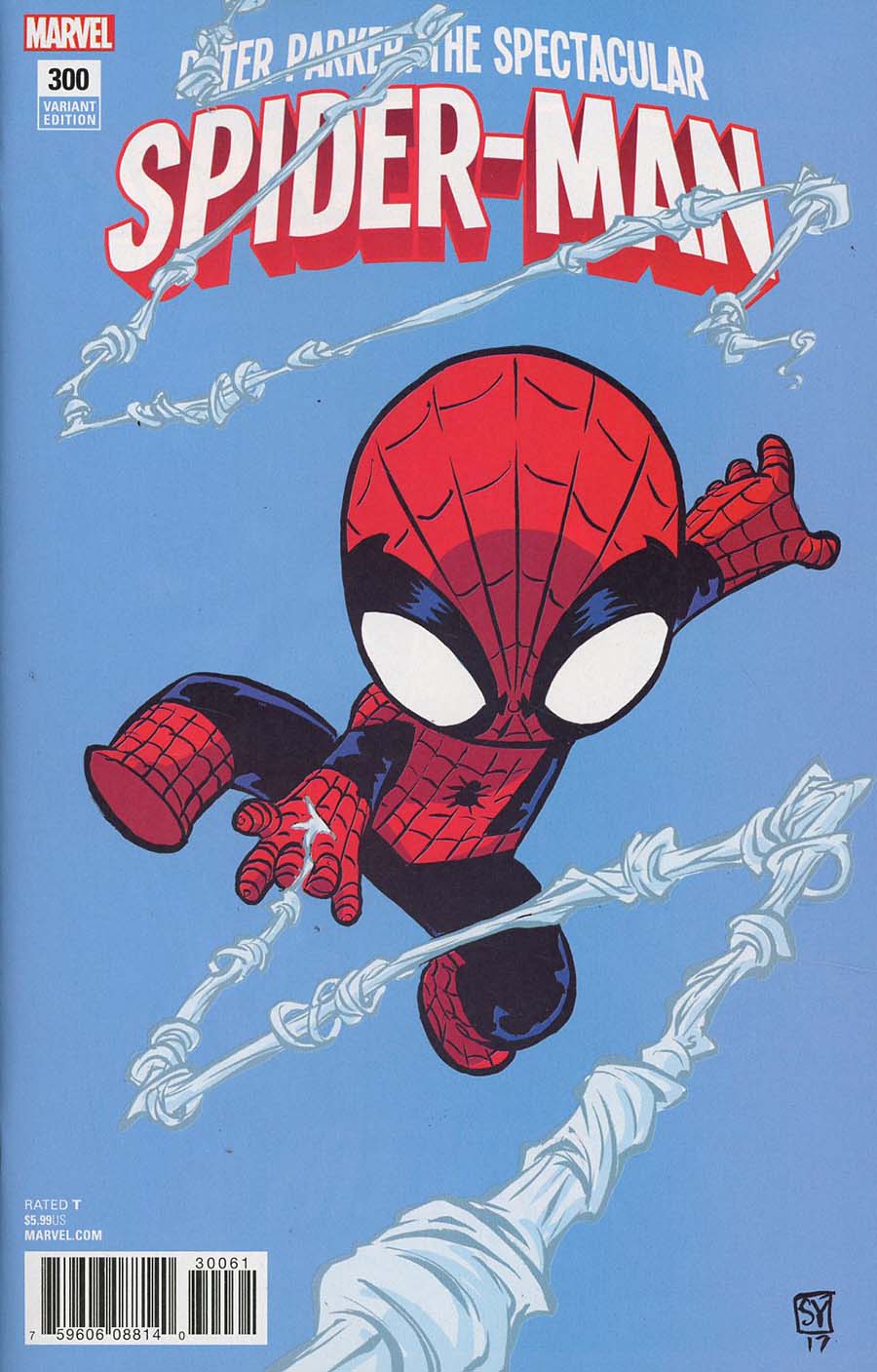 Peter Parker Spectacular Spider-Man #300 Cover C Variant Skottie Young Baby Cover (Marvel Legacy Tie-In)