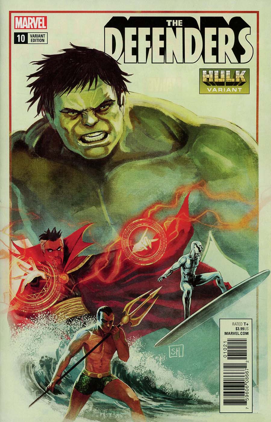 Defenders Vol 5 #10 Cover B Variant Hulk Smash Cover (Marvel Legacy Tie-In)