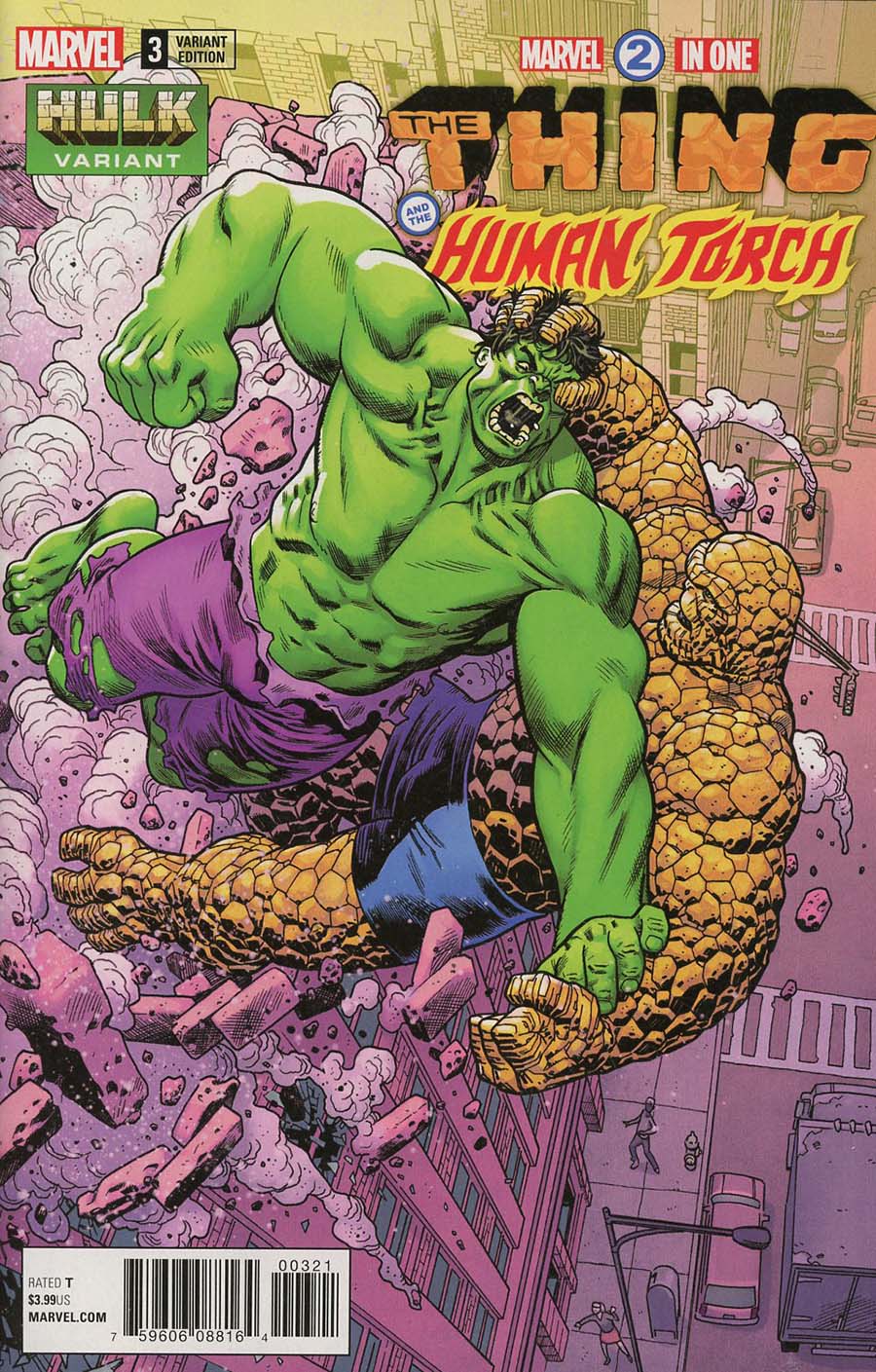 Marvel Two-In-One Vol 3 #3 Cover B Variant Mike Hawthorne Hulk Smash Cover (Marvel Legacy Tie-In)