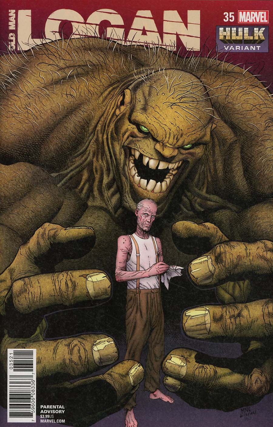 Old Man Logan Vol 2 #35 Cover B Variant Steve McNiven Hulk Smash Cover (Marvel Legacy Tie-In)
