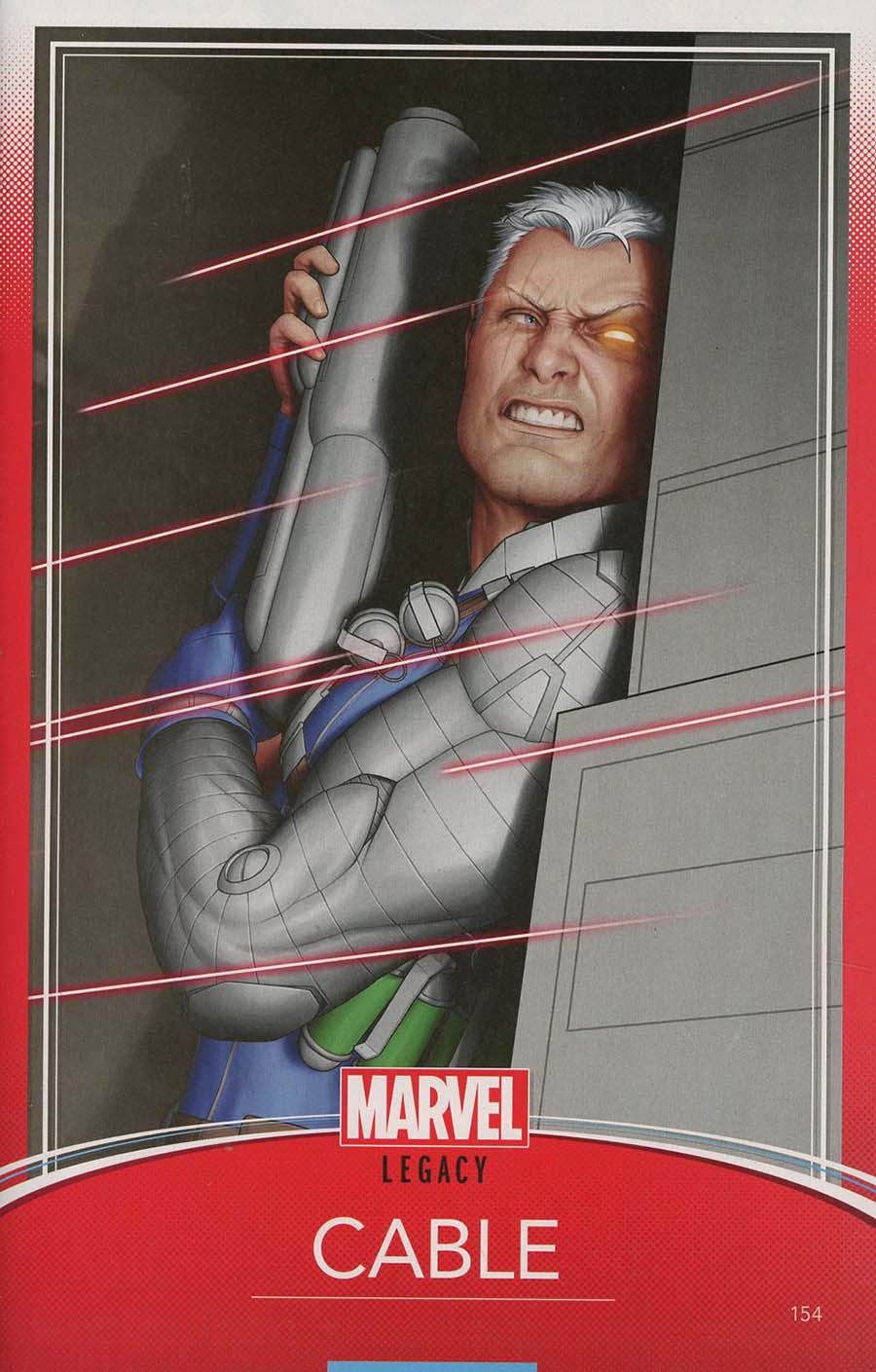 Cable Vol 3 #154 Cover B Variant John Tyler Christopher Trading Card Cover (Marvel Legacy Tie-In)