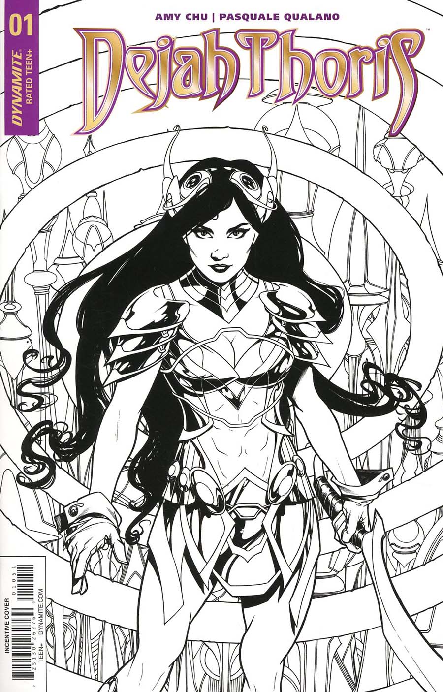 Dejah Thoris Vol 2 #1 Cover F Incentive Mike McKone Black & White Cover