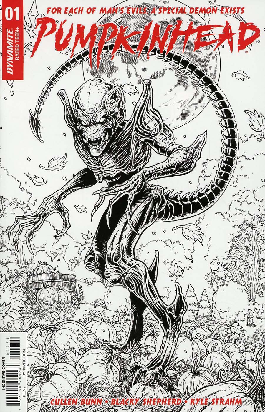 Pumpkinhead #1 Cover F Incentive Ken Haeser Black & White Cover