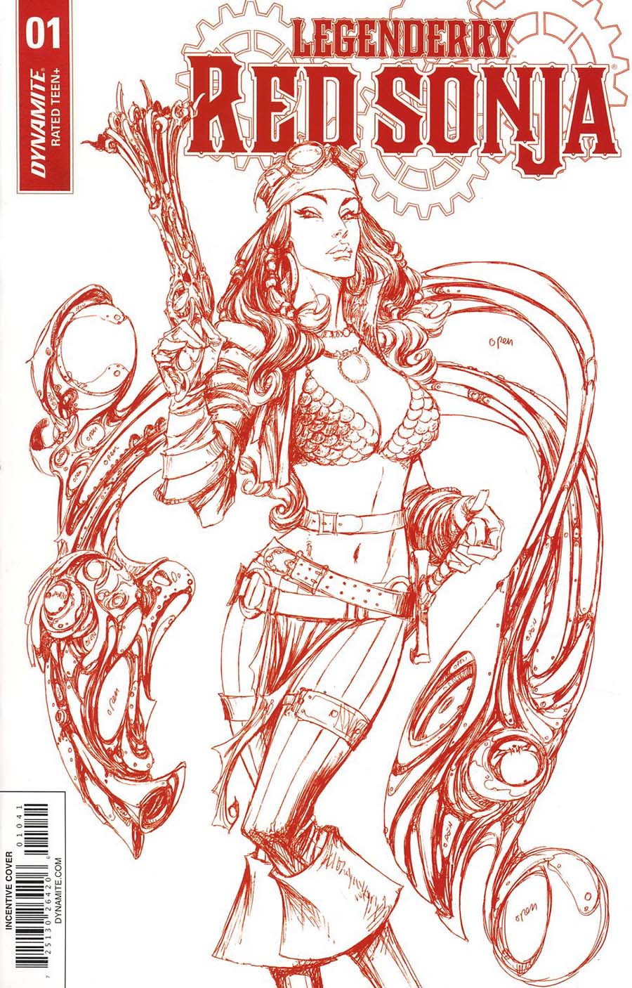 Legenderry Red Sonja Vol 2 #1 Cover E Incentive Joe Benitez Blood Red Cover
