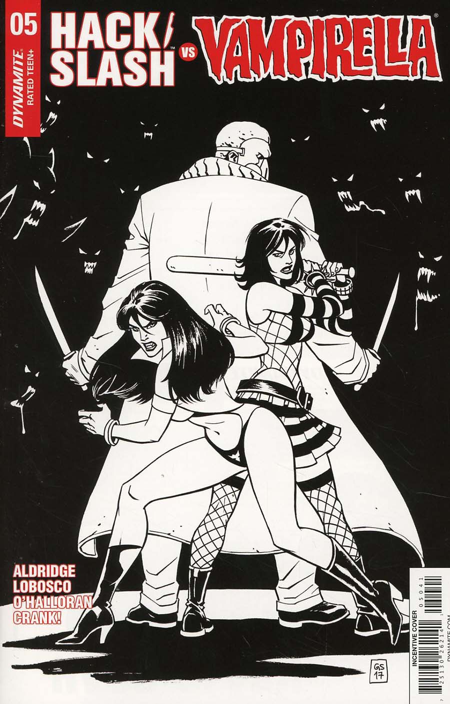 Hack Slash vs Vampirella #5 Cover D Incentive Goran Sudzuka Black & White Cover