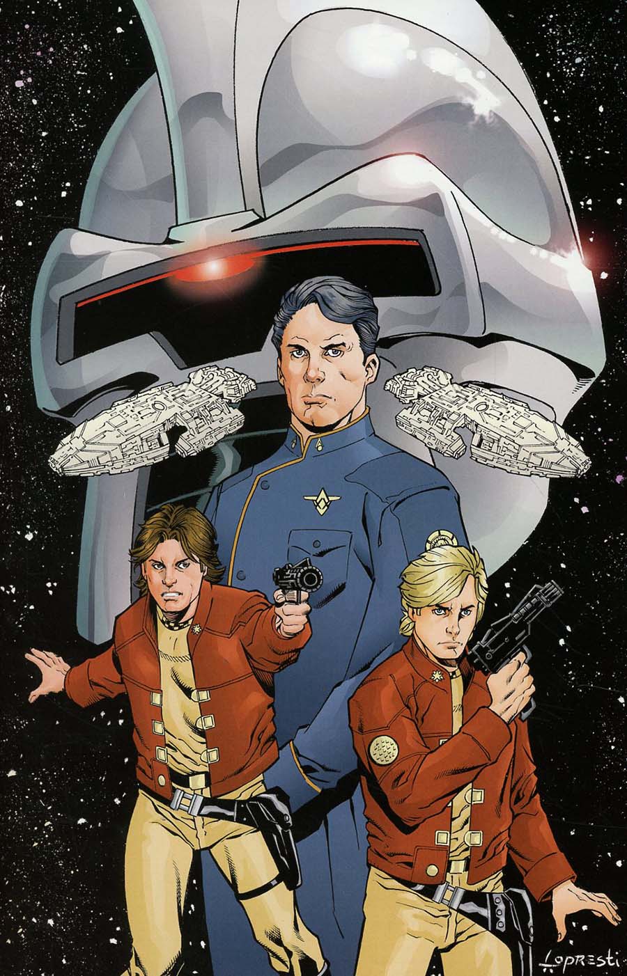 Battlestar Galactica vs Battlestar Galactica #2 Cover G Incentive Aaron Lopresti Virgin Cover