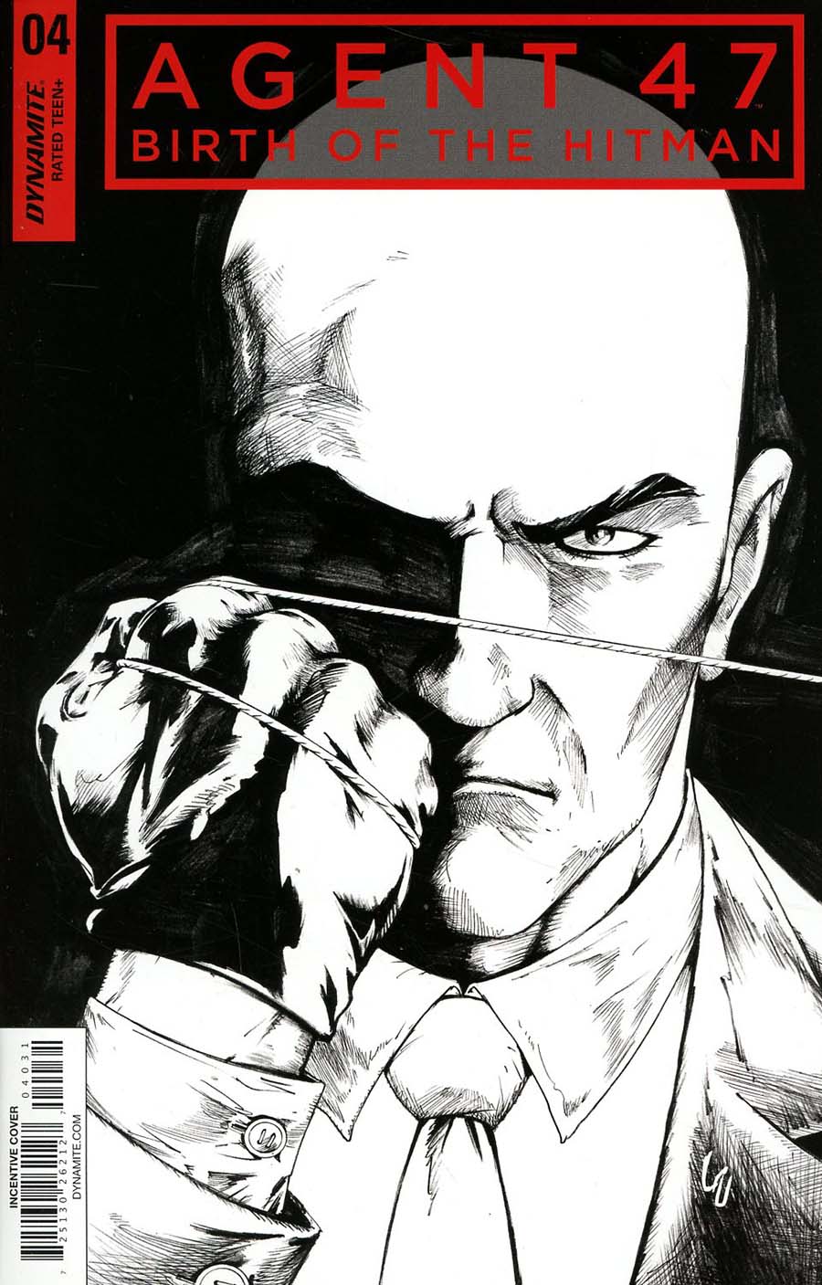 Agent 47 Birth Of The Hitman #4 Cover C Incentive Jonathan Lau Black & White Cover