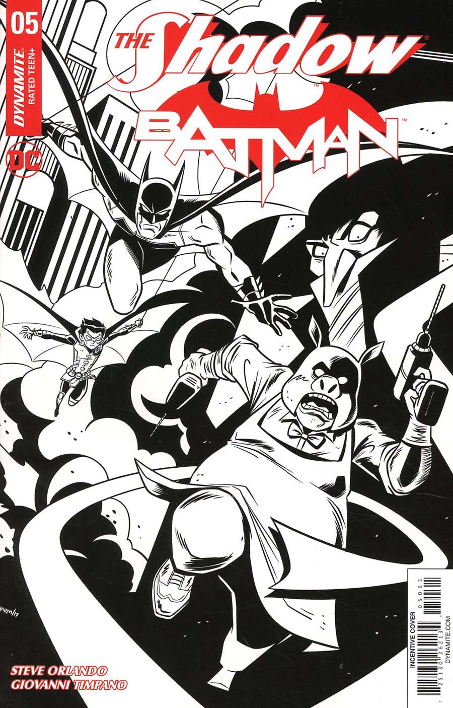 Shadow Batman #5 Cover F Incentive Derek Charm Black & White Cover