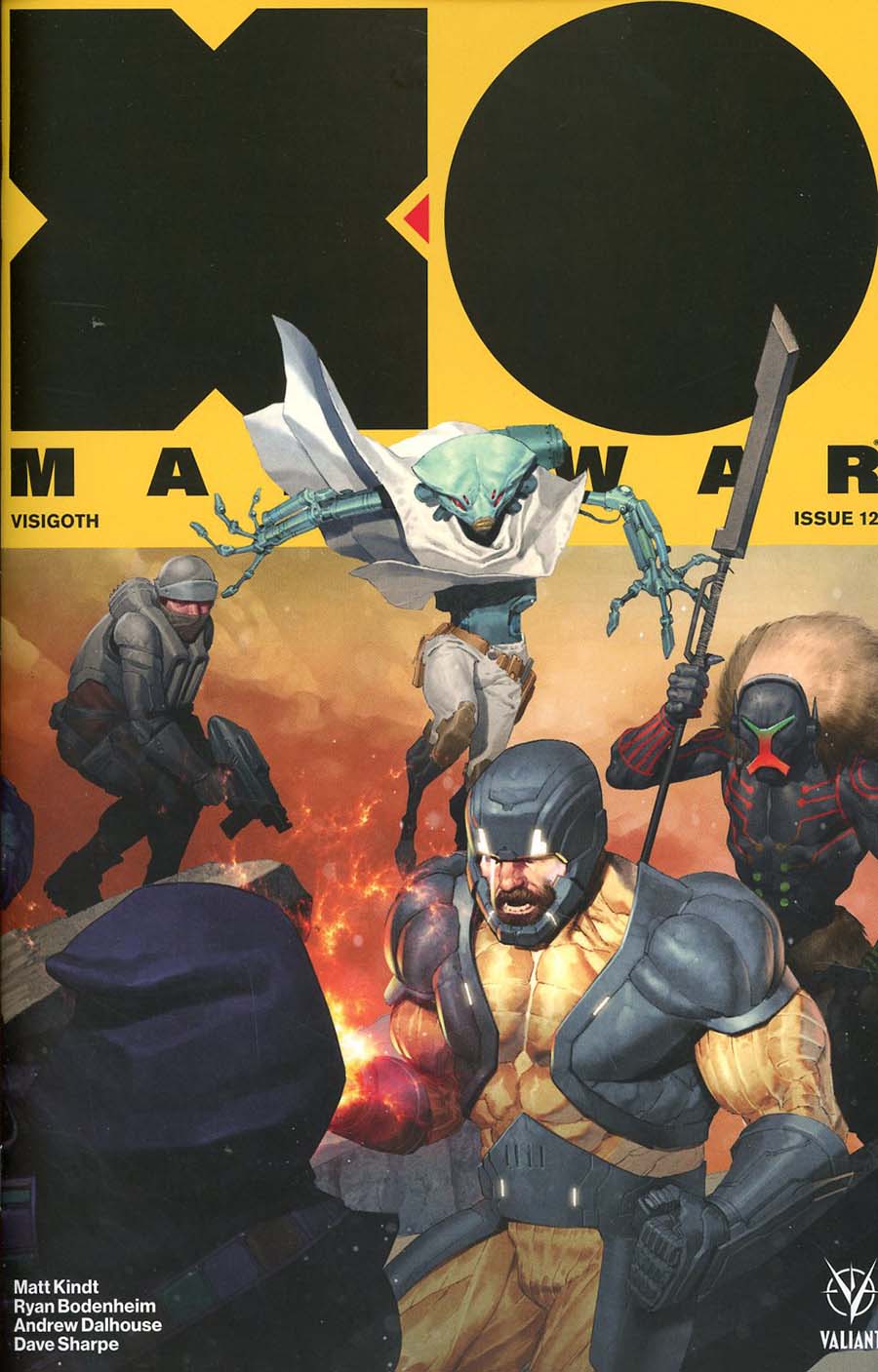 X-O Manowar Vol 4 #12 Cover D Incentive Ariel Olivetti Interlocking Variant Cover