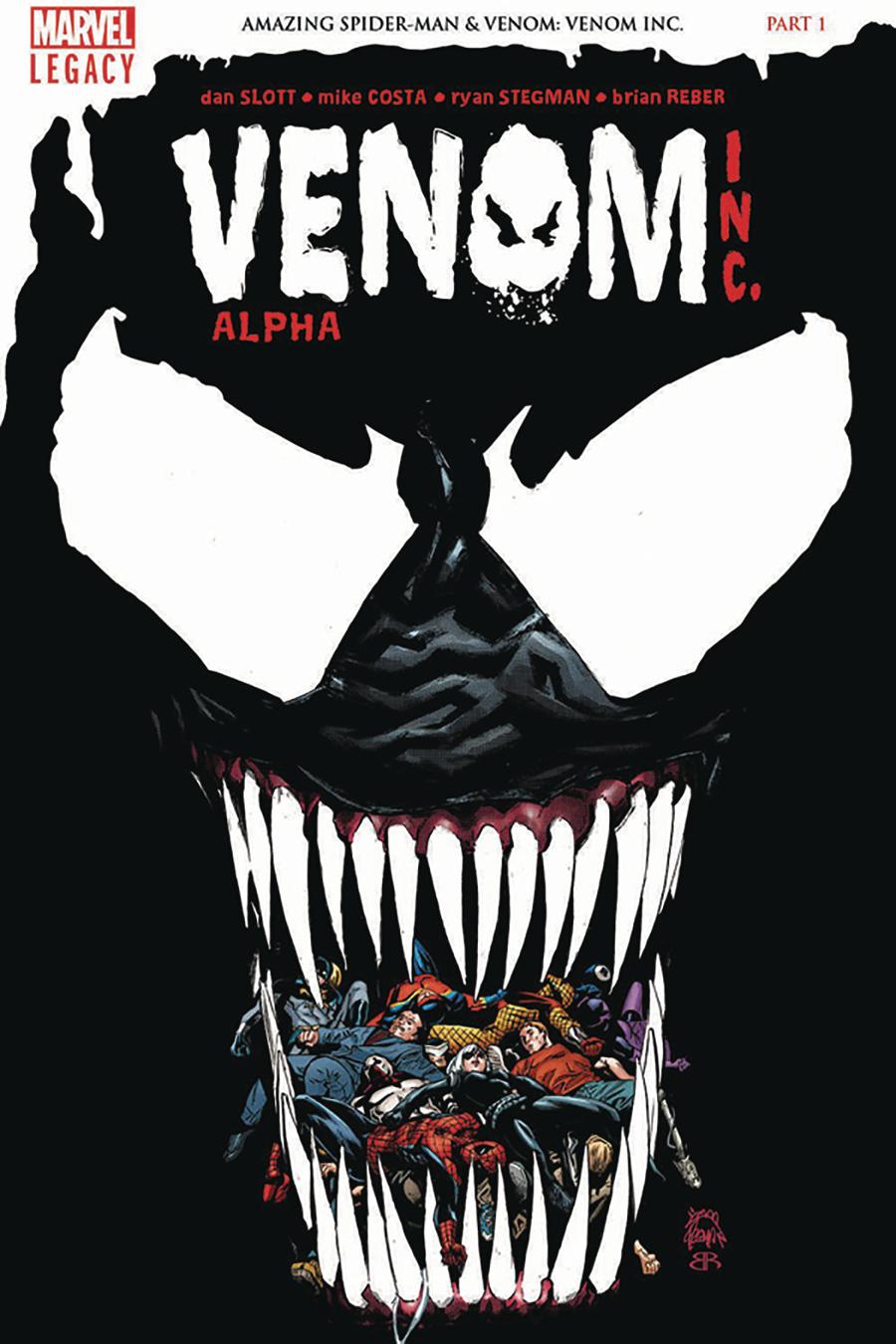 Amazing Spider-Man Venom Venom Inc Alpha #1 Cover D DF Signed By John Romita Sr (Venom Inc Part 1)(Marvel Legacy Tie-In)