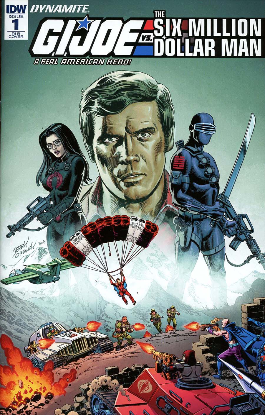 GI Joe A Real American Hero vs Six Million Dollar Man #1 Cover D Incentive Jerry Ordway Variant Cover