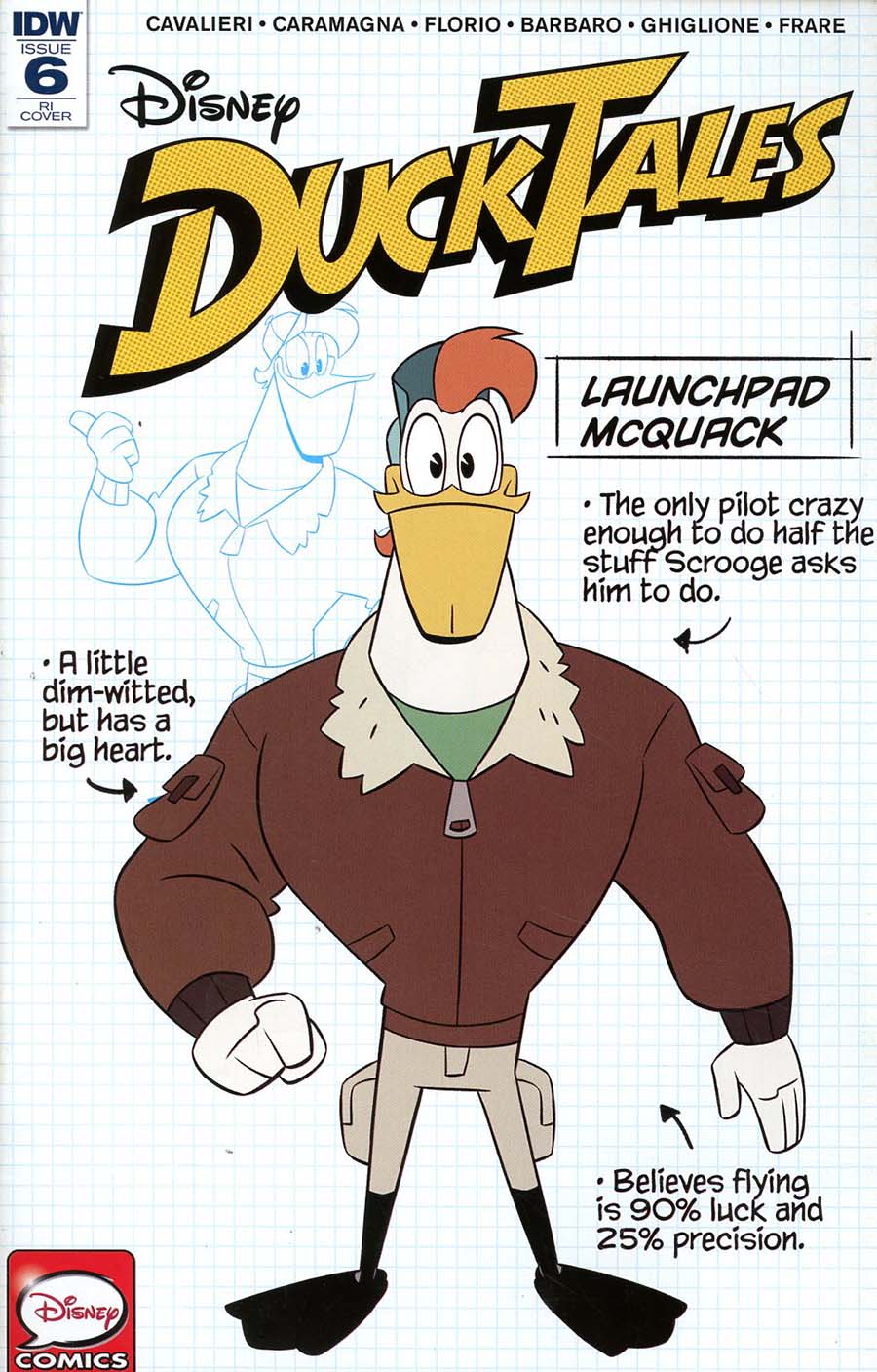 Ducktales Vol 4 #6 Cover C Incentive Blueprint Character-Focused Variant Cover