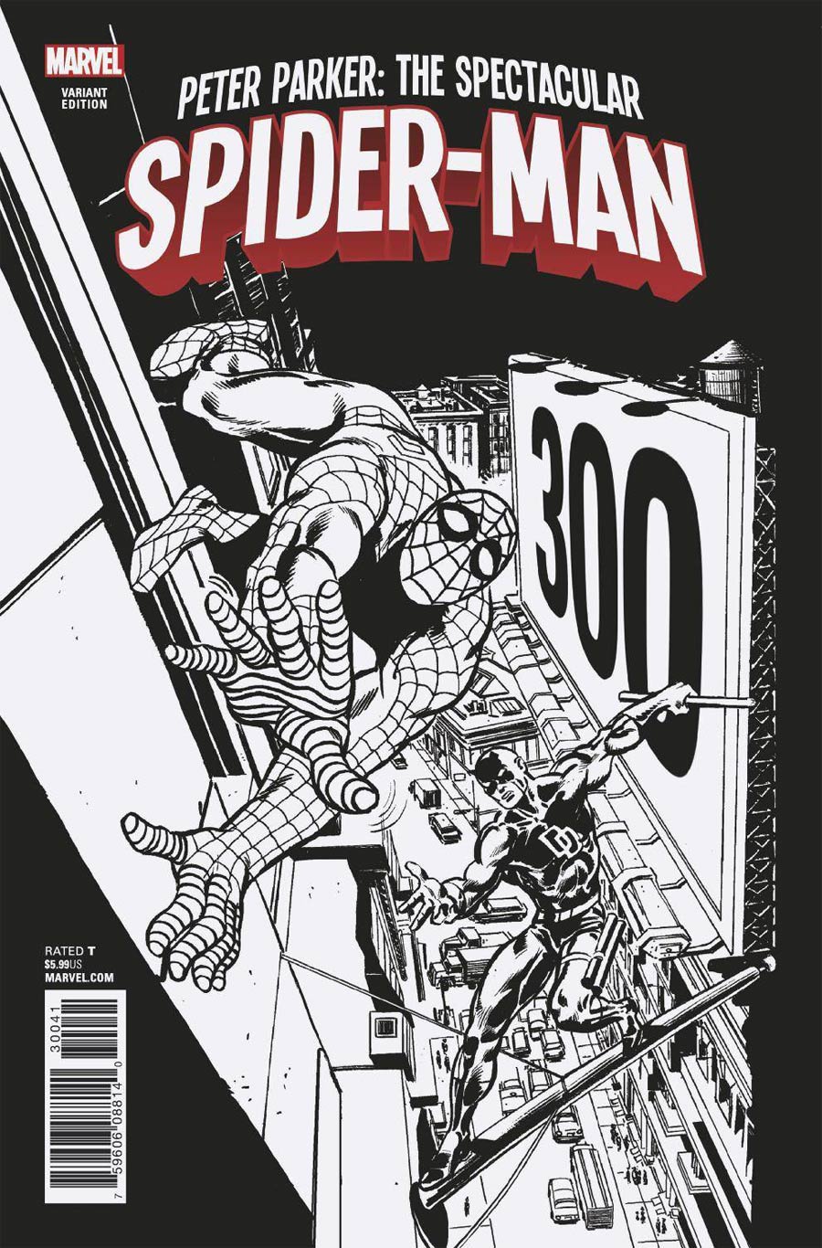 Peter Parker Spectacular Spider-Man #300 Cover H Incentive Frank Miller Remastered Sketch Variant Cover (Marvel Legacy Tie-In)