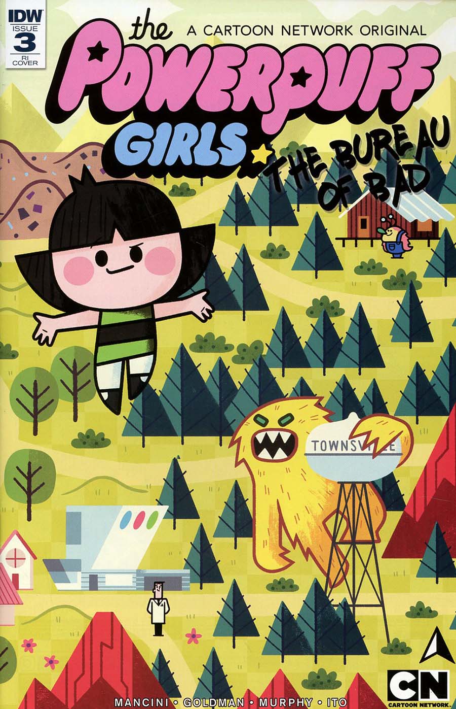 Powerpuff Girls Bureau Of Bad #3 Cover C Incentive Andrew Kolb Variant Cover