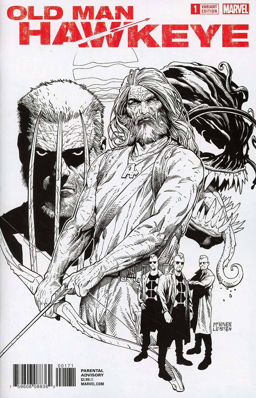 Old Man Hawkeye #1 Cover G Incentive Steve McNiven Sketch Variant Cover (Marvel Legacy Tie-In)