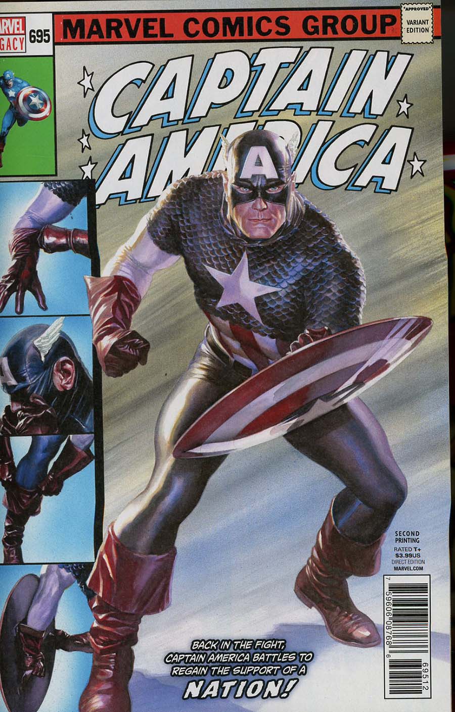 Captain America Vol 8 #695 Cover I 2nd Ptg Variant Alex Ross Cover (Marvel Legacy Tie-In)