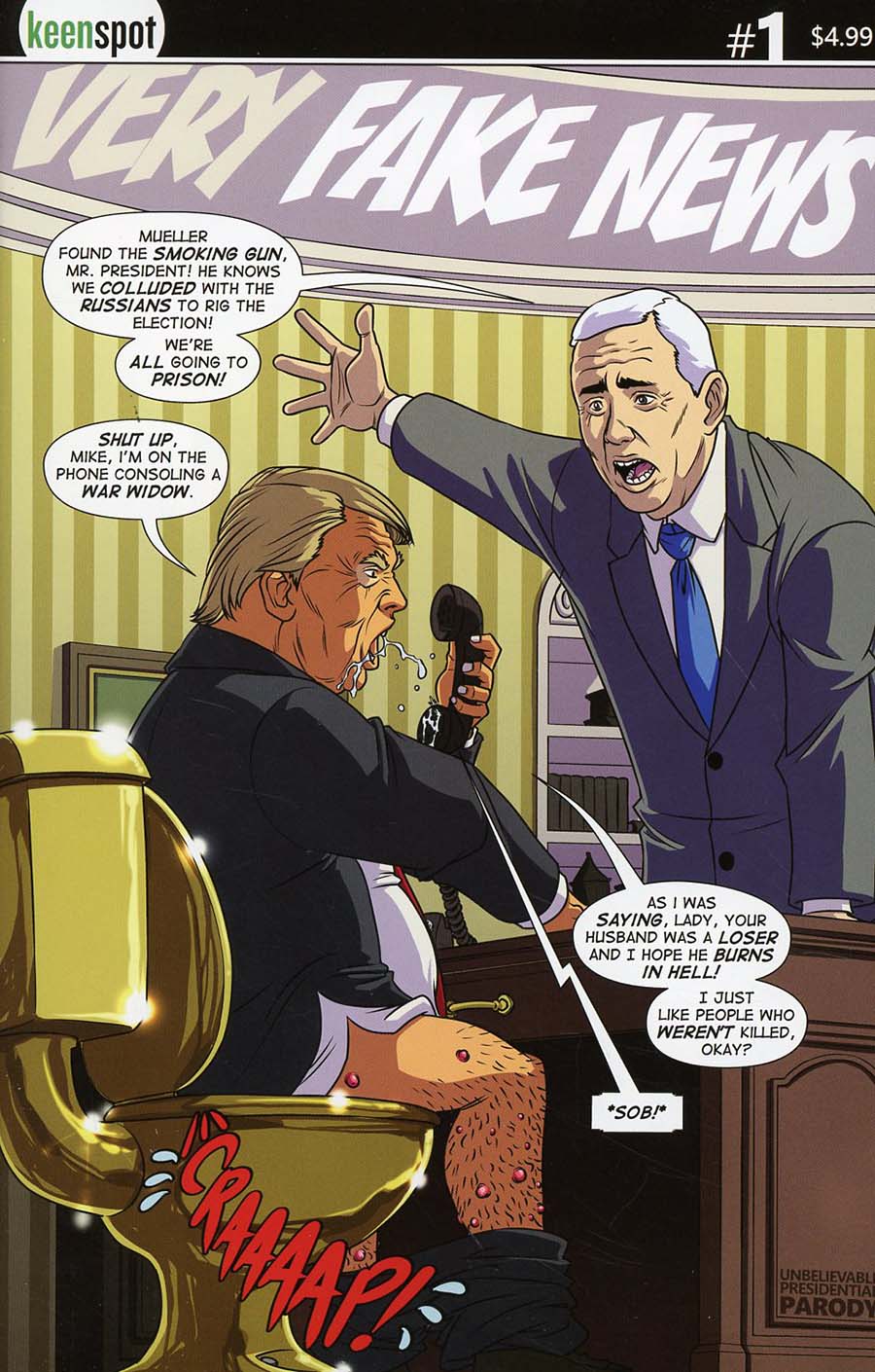 Trumps Titans #2 Cover C Variant Very Dishonest And Unfair Fake News Cover