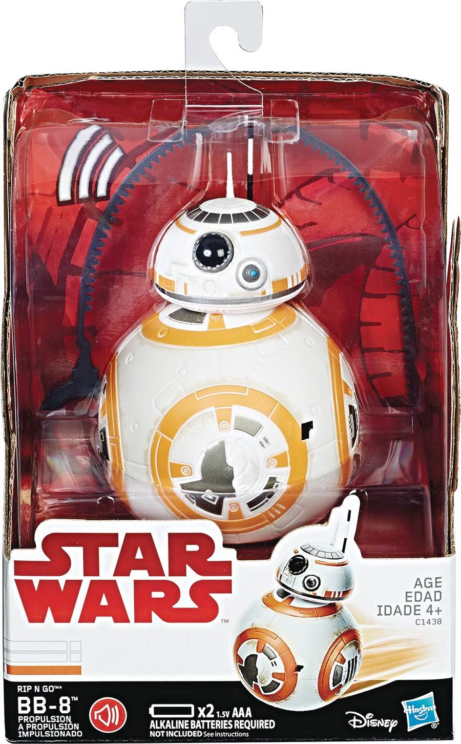 Star Wars Episode VIII The Last Jedi BB-8 Rip-N-Go Figure